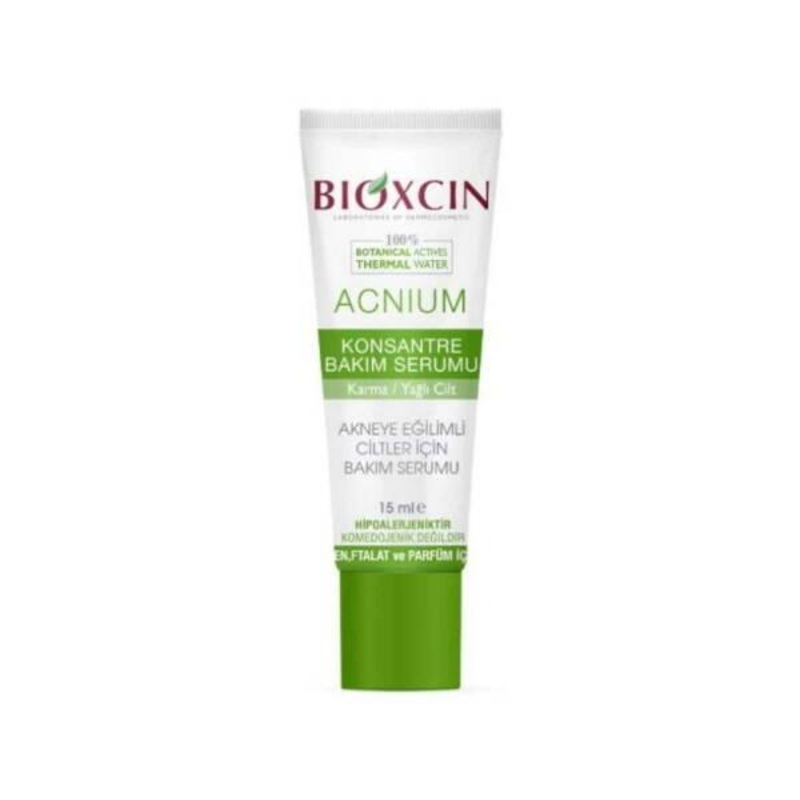 Bioxcin Acnium: Acne Treatment Serum – Oily & Combination Skin, Matte Finish, Niacinamide, Salicylic & Glycolic Acid, Clarifying, 0.51 fl oz