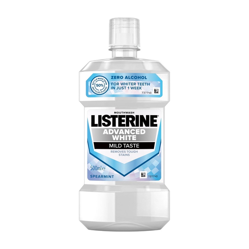 LISTERINE Advanced White mouthwash, 500 mL