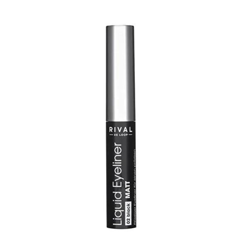 Rival de Loop Liquid Eyeliner – Intense Black Matte Finish for Precise Eye Makeup – Black Eyeliner for Women