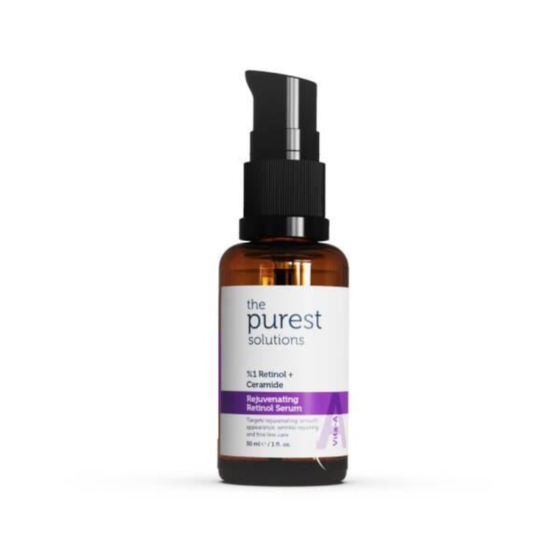 The Purest Solutions Rejuvenating Retinol Serum: 1% Retinol, Ceramide & Hyaluronic Acid for Anti-Aging, Wrinkle Reduction & Youthful Skin (30ml / 1.01 fl oz)