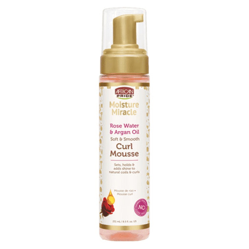 African Pride Moisture Miracle Rose Water & Argan Oil Curl Mouse 237ml