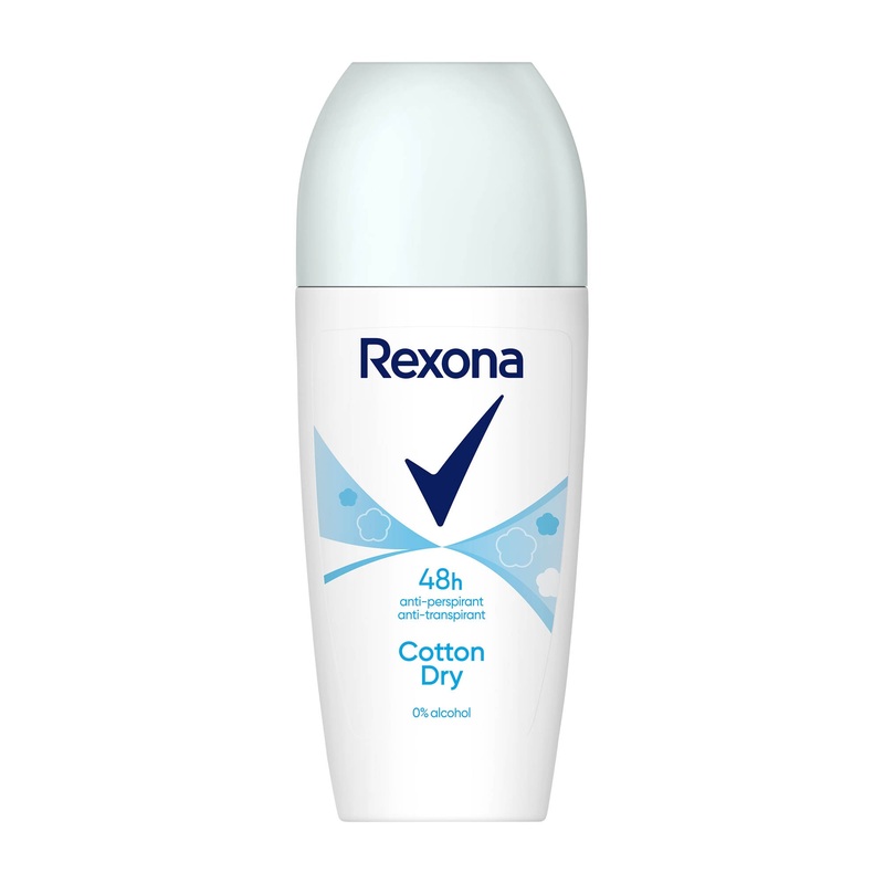 Rexona Cotton Dry 48h anti-perspirant roll-on, 50 mL