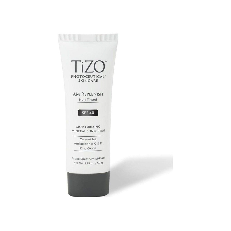 TIZO Photoceutical AM Replenish Non-Tinted SPF 40  50ml | Moisturising Mineral Sunscreen with Ceramides & Antioxidants