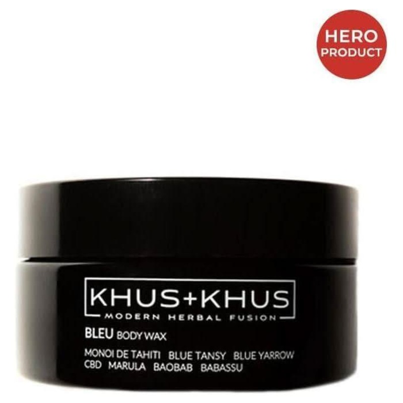 KHUS+KHUS Bleu Body Wax +  200ml | Nourishing, Calming Body Moisturizer with Organic Hemp Seed Oil 200 ml
