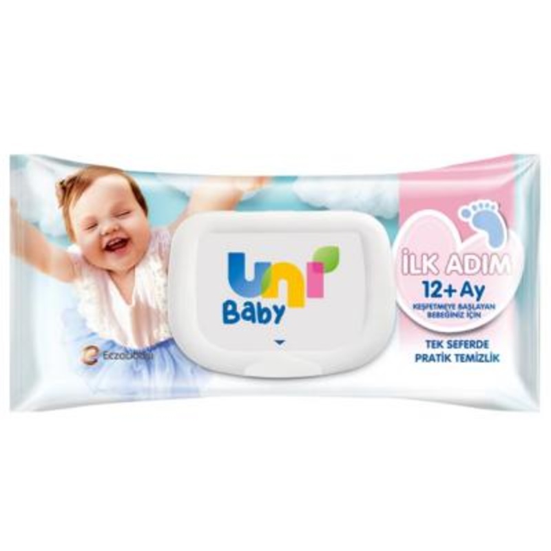 Uni Baby Wipes – Gentle & Natural Baby Cleaning Solution for Hands, Face & Diaper Area – 52 Count