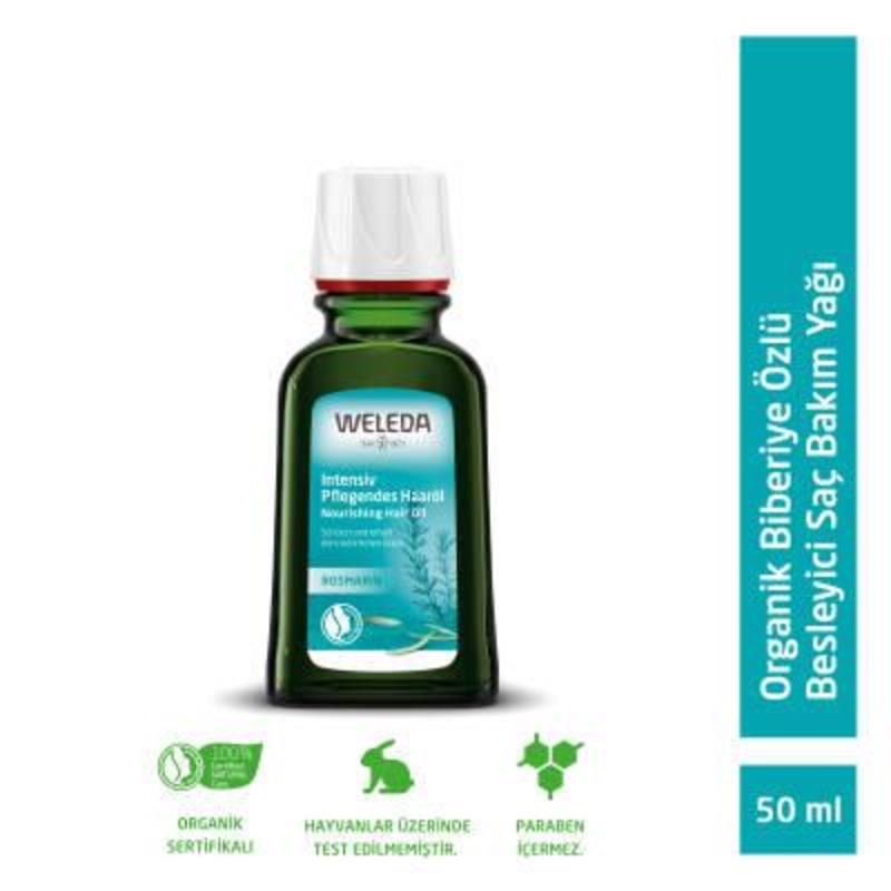 Weleda Organik Nourishing Hair Care Oil with Rosemary Extract – 1.69 fl oz