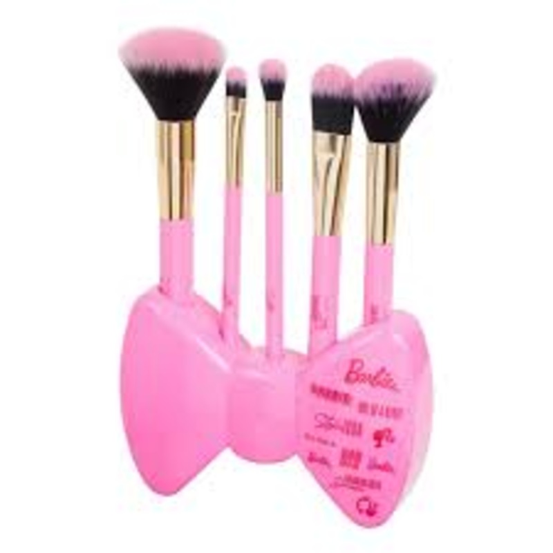 Barbie Makeup Brush Set With Holder(5 Brushes)
