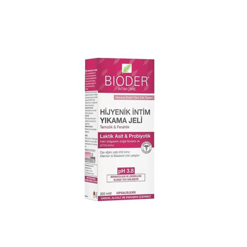 Bioder Intimate Wash: Gentle pH Balanced Feminine Hygiene Cleanser for Sensitive Skin with Tea Tree Oil – 200ml
