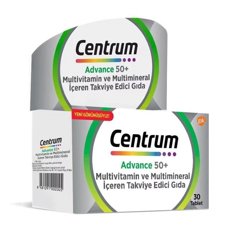 Centrum Multivitamin Supplement for Adults Over 50 – Centrum Advance 50+ 30 Tablets with Lutein