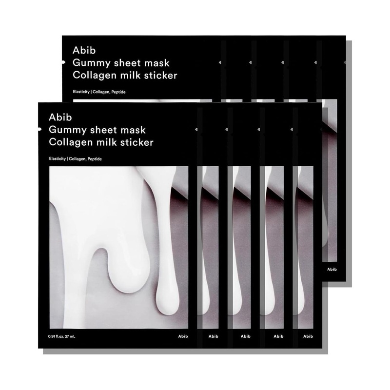 Abib Gummy Sheet Mask Collagen Milk Sticker  Intense Hydration & Firming Care  27ml x 10ea