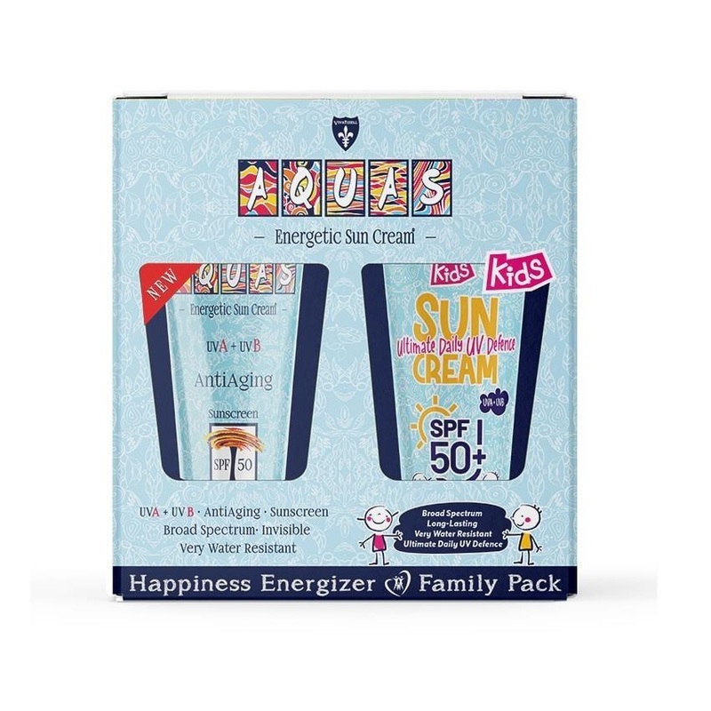 Aquas SPF 50 Anti-Aging Sunscreen Cream – Water Resistant, Mineral Filtered, Family Pack