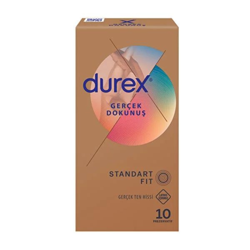 Durex Real Feel Condoms: Ultra Thin for Enhanced Sensitivity & Natural Touch | 10-Pack