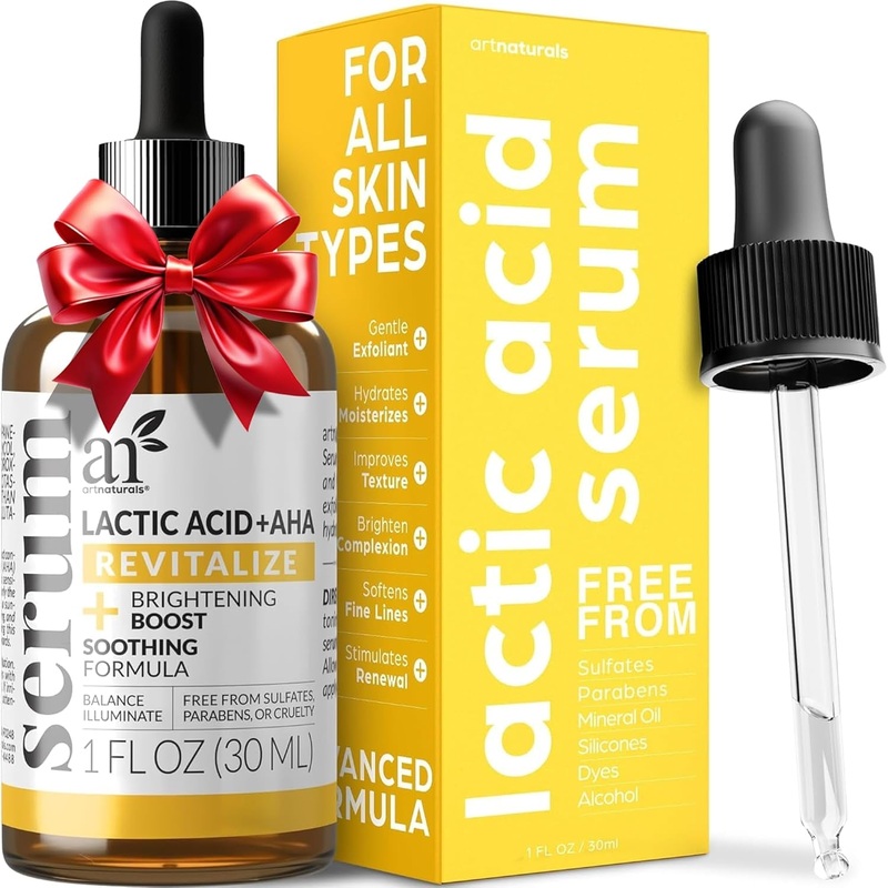 Artnaturals Lactic Acid + AHA Serum  30ml | Brightening & Hydrating Exfoliant for Dry, Dull Skin