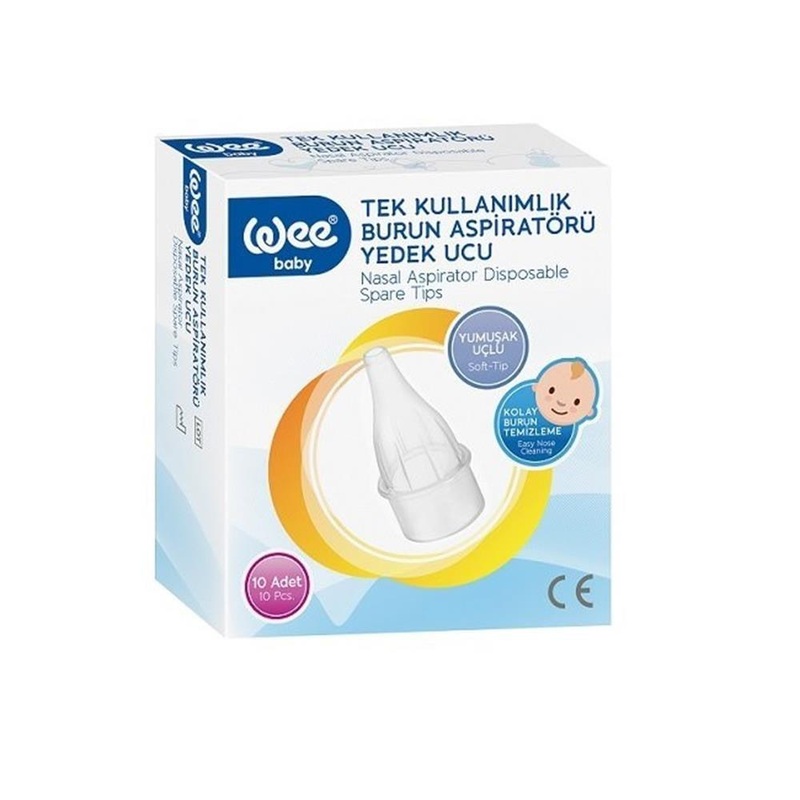 Wee Baby Soft Silicone Nasal Aspirator Replacement Tips – Pack of 10, Gentle on Baby’s Nose, Hygienic & Disposable