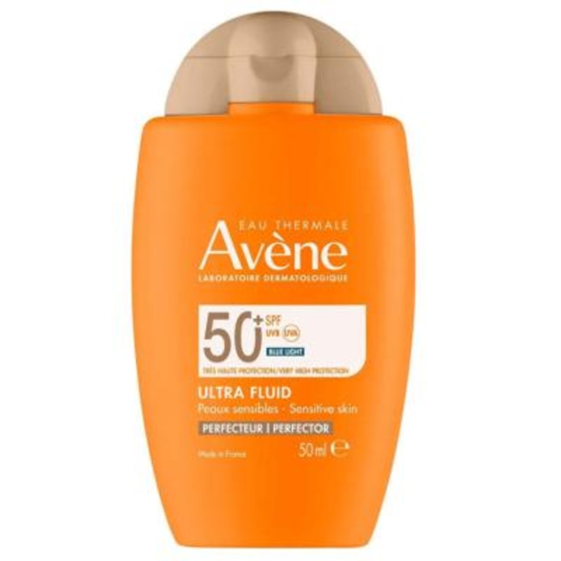 Avene Ultra Fluide Perfector SPF50+ Tinted Sunscreen for Sensitive Skin | Color Correcting & High UVA/UVB Protection