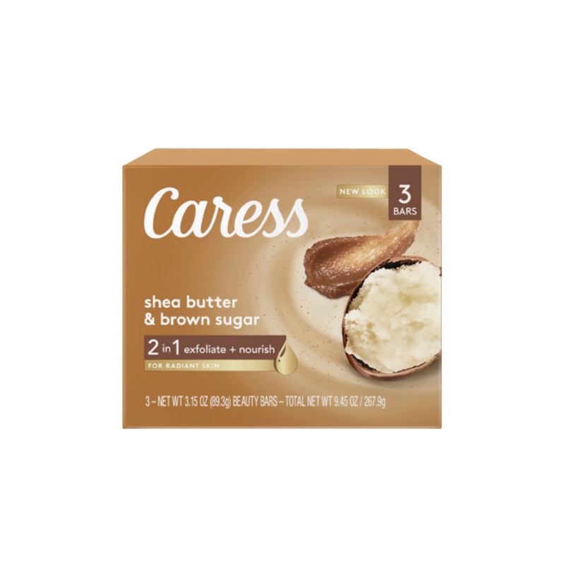 Caress Shea Butter And Brown Sugar Soap Pack 3 Bars