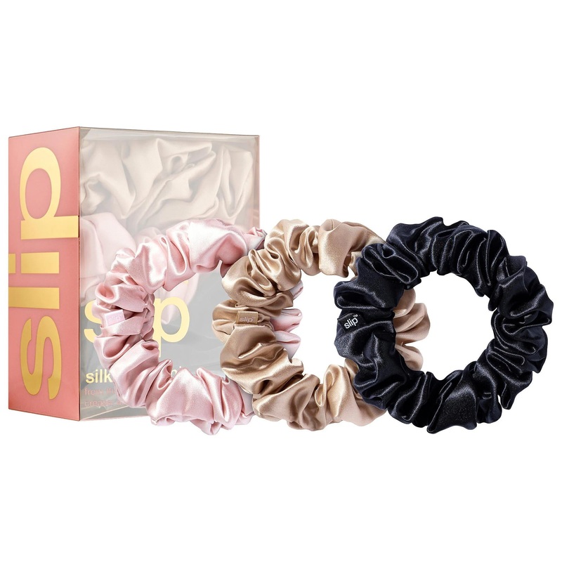 Slipsilk Large Silk Scrunchies – 3 Pack: Gentle, Damage-Free Hair Ties for Crease-Free Styles | Premium Hair Accessories