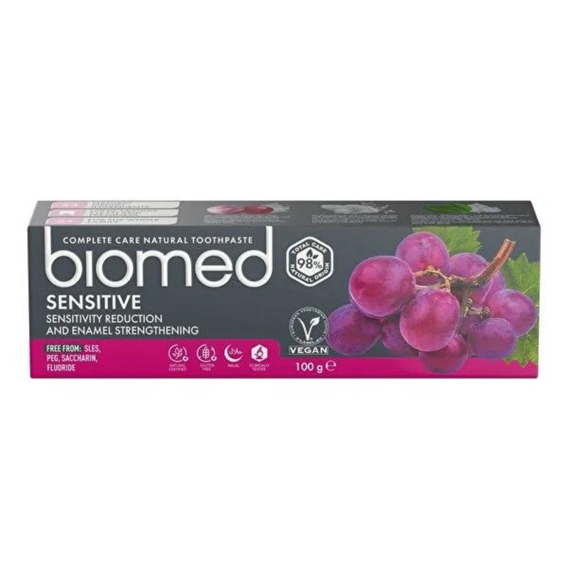 Biomed Sensitive: Gentle Whitening Toothpaste for Sensitive Teeth | Enamel Strengthening, Natural Gum Care with Hydroxyapatite