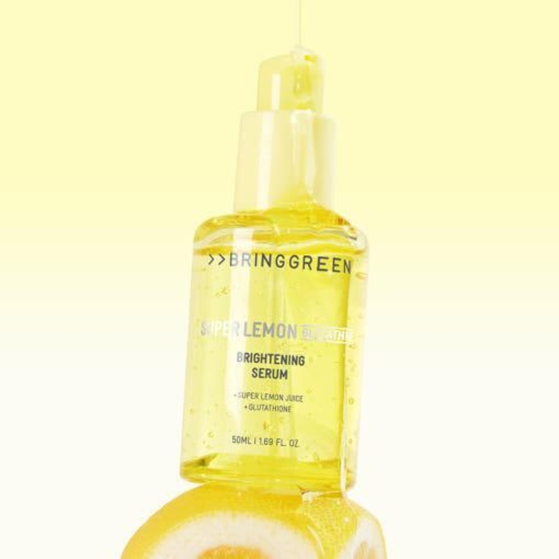 BRINGGREEN Super Lemon Glutathione Brightening Serum  50ml | Fast-Absorbing Gel Serum for Radiant Skin