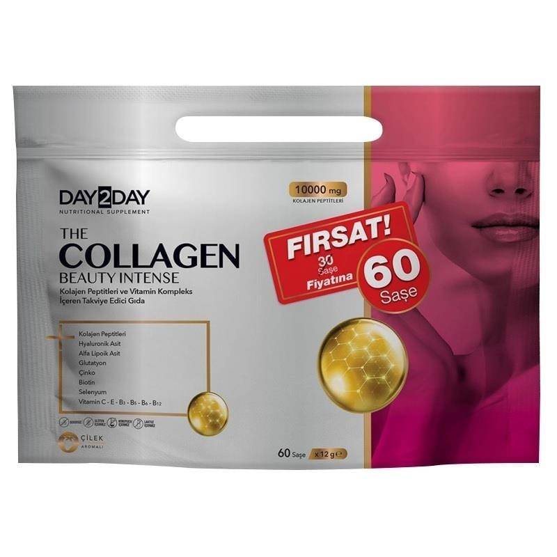 Day2Day The Collagen Beauty Intense Collagen Supplement – 10,000mg Collagen Peptides, Anti-Aging, Skin Health & Beauty Supplement