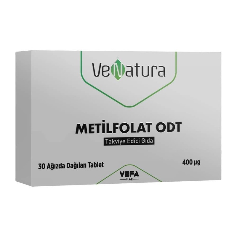 VeNatura Vegan Folate Supplement – 400 mcg Metilfolate Orally Disintegrating Tablets (30 Count)