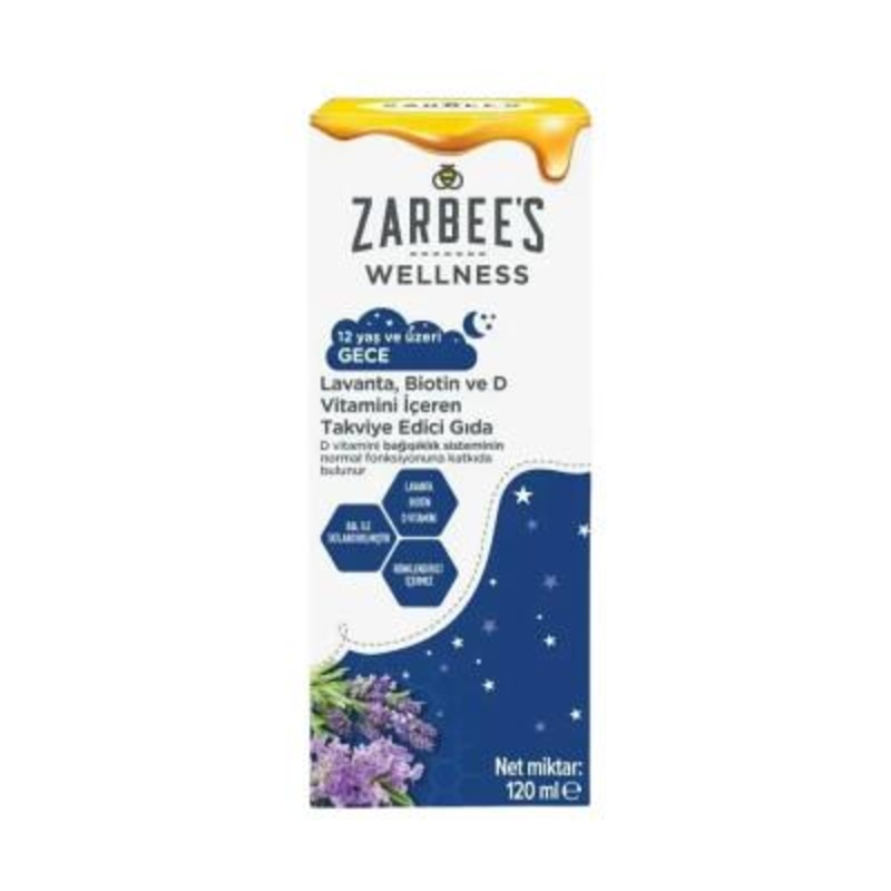 Zarbee’s Wellness Dietary Supplement – Biotin and Vitamin D with Lavender Flavor, 4.06 fl oz