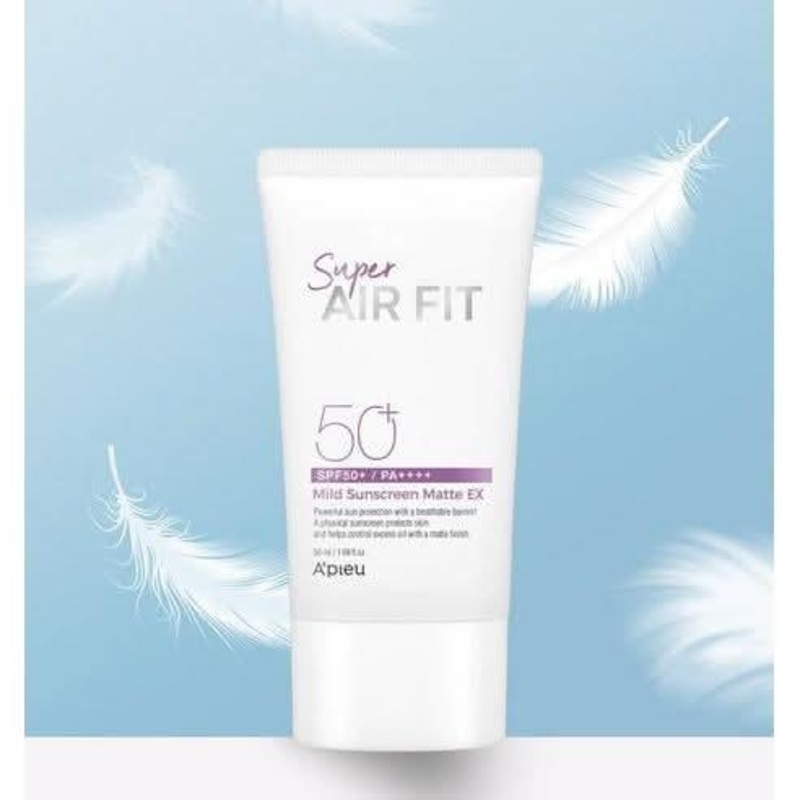 Apieu Super Air Fit Mild Sunscreen Matte SPF50+ PA++++  50ml | Oil-Control, Soothing & Shine-Free Sun Protection