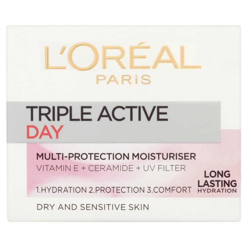 L’Oreal Paris Triple Active Day Moisturiser Dry & Sensitive Skin 50ml
