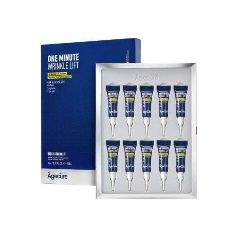 NEOGEN Agecure One Minute Wrinkle Lift  10 Ampoules (3ml x 10) | Instant Firming & Anti-Wrinkle Treatment