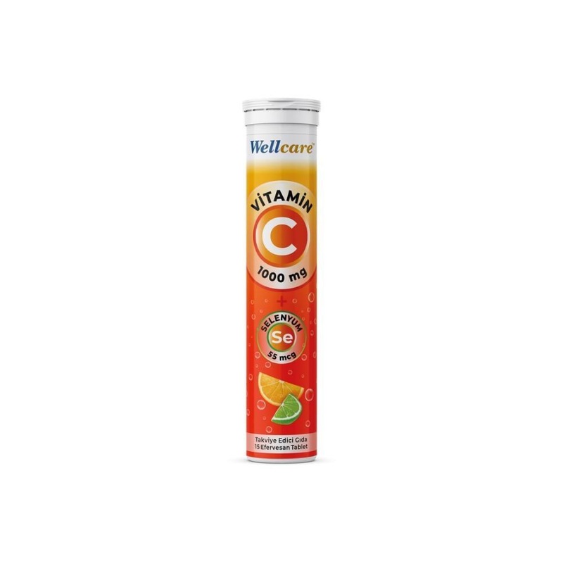 Wellcare Vitamin C 1000 mg Effervescent Tablets – Immune System Support & Energy Boost