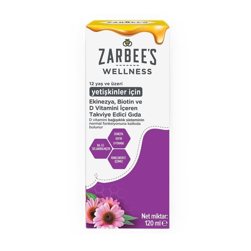 Zarbee’s Wellness Dietary Supplement for Immune Health – Echinacea, Biotin & Vitamin D Supplement
