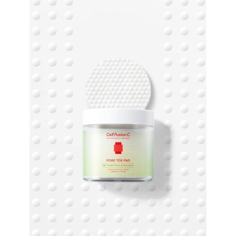 Cell Fusion C TRE.AC Pore Tox Pad (60 Pads) | Gentle Pore-Tightening & Exfoliating Toner Pads