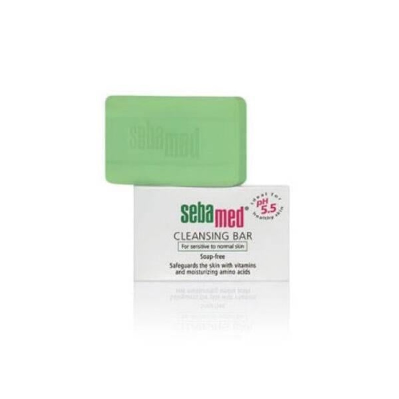 Sebamed Cleansing Bar: Gentle Face Wash for Sensitive Skin – Soap-Free, pH Balanced, and Moisturizing (100g)