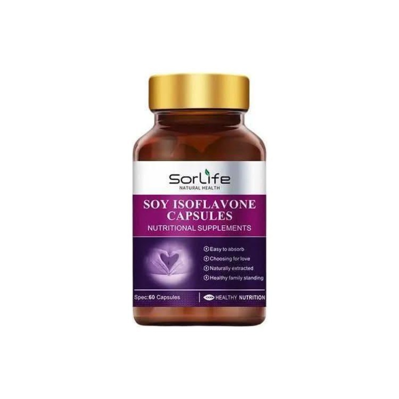 Sorlife Soy Isoflavone Capsules  60 Capsules | Hormonal Balance, Menopause Support & Skin Health 1 box