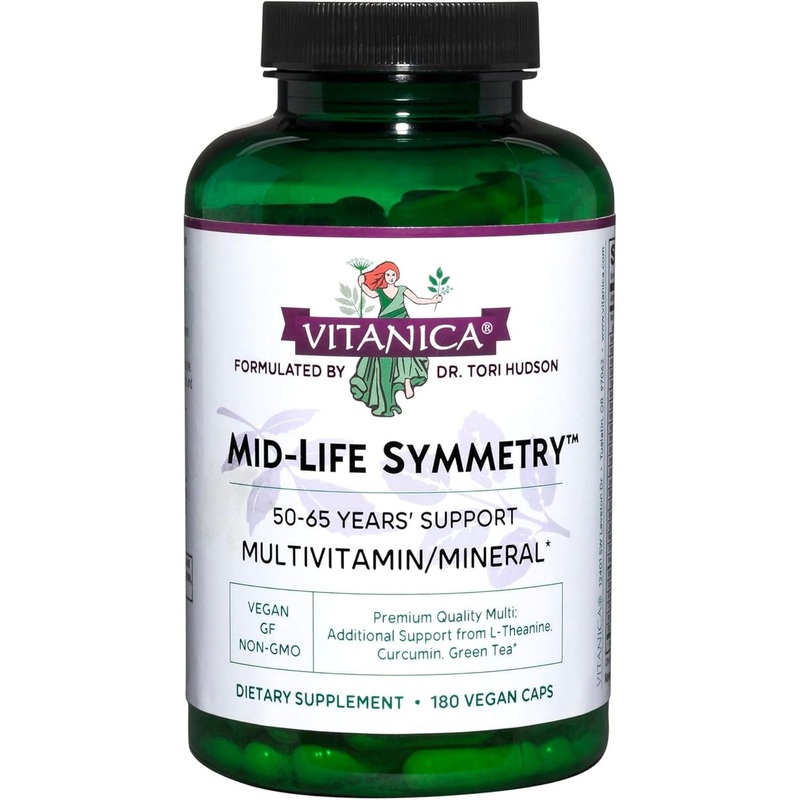 Vitanica Mid-Life Symmetry  180 Capsules | Multivitamin for Women 5065 Supporting Bone, Heart & Hormonal Health Lady – 180 Capsules