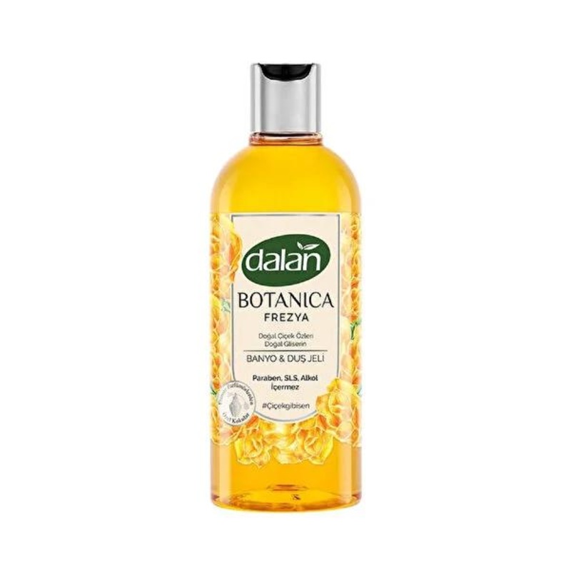 Dalan Botanica Frezya Natural Shower Gel, 16.91 fl oz – Gentle Floral Fragrance Body Wash, Paraben-free & SLS-free