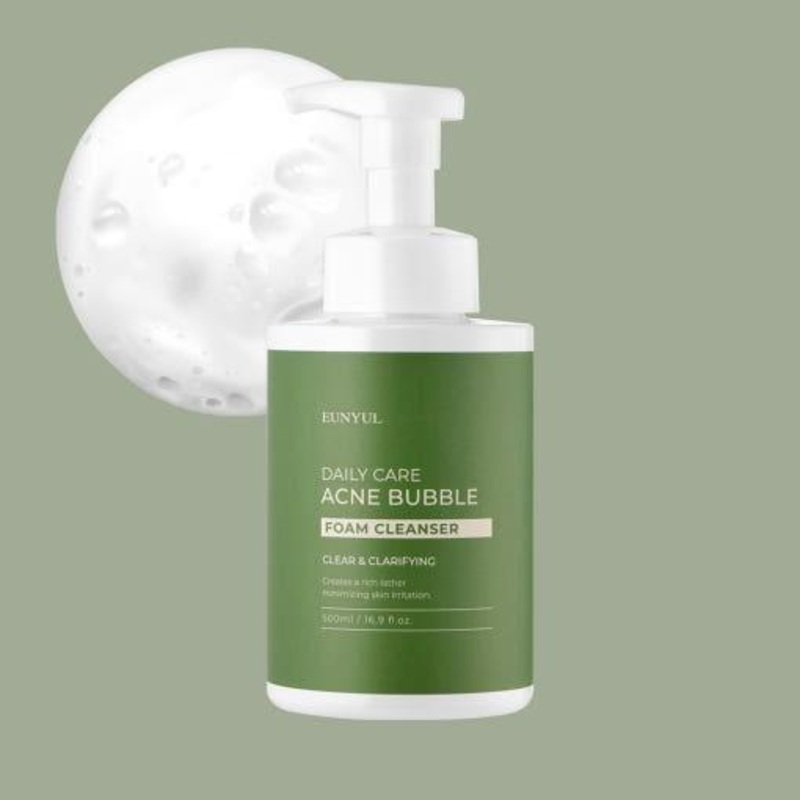 EUNYUL Daily Care Acne Bubble Foam Cleanser  500ml | Deep Cleansing for Acne-Prone Skin