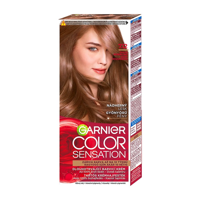 GARNIER Color Sensation 7.12 Dark Rose Blonde permanent hair color cream