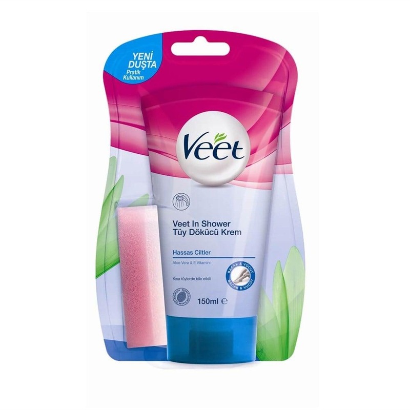 Veet Hair Removal Cream for Sensitive Skin – In-Shower Use, 5.07 fl oz