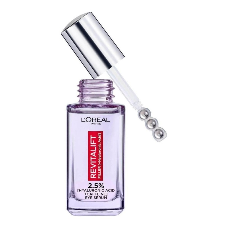 L’Oral Paris 2.5% Hyaluronic Acid Eye Serum  20ml | Hydrating, Plumping & Anti-Ageing for Dark Circles & Puffiness
