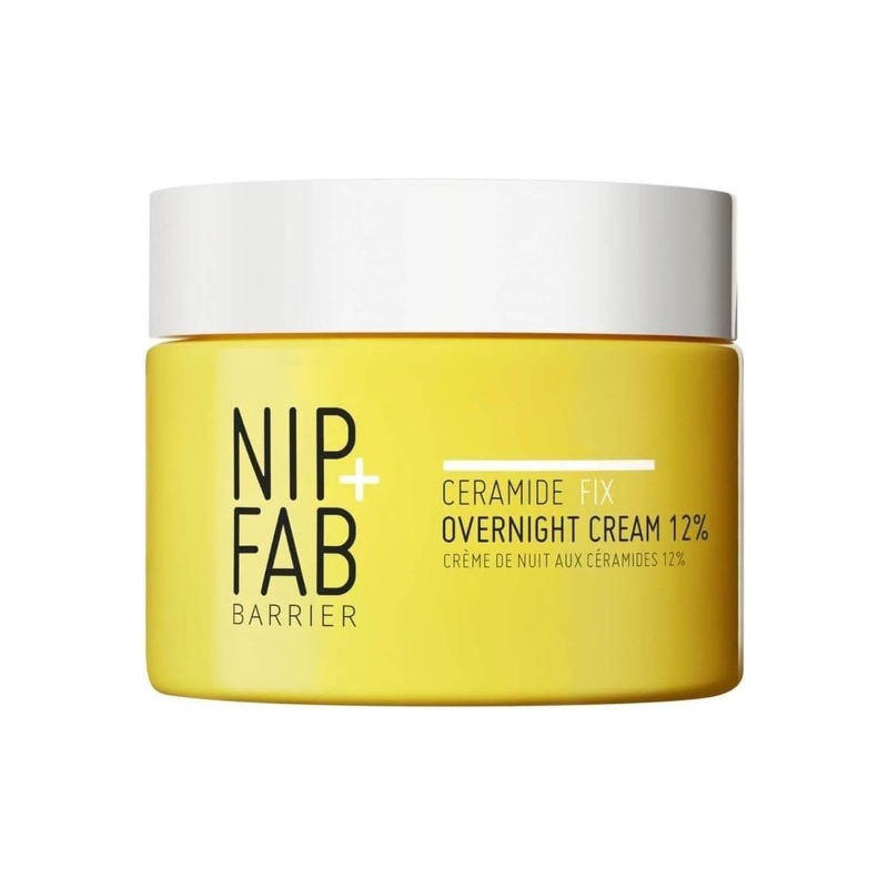 NIP+FAB Ceramide Fix Overnight Repair Cream 12%  50ml  Barrier-Boosting Night Cream | Hydrates, Strengthens & Brightens While You Sleep