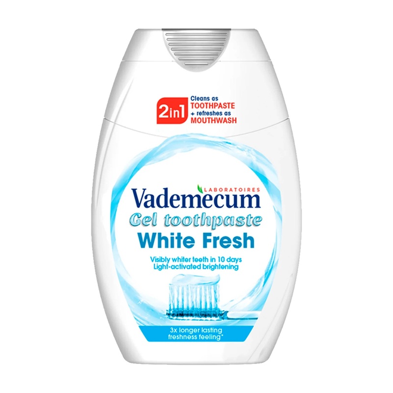 Vademecum 2in1 White Fresh toothpaste gel, 75 mL