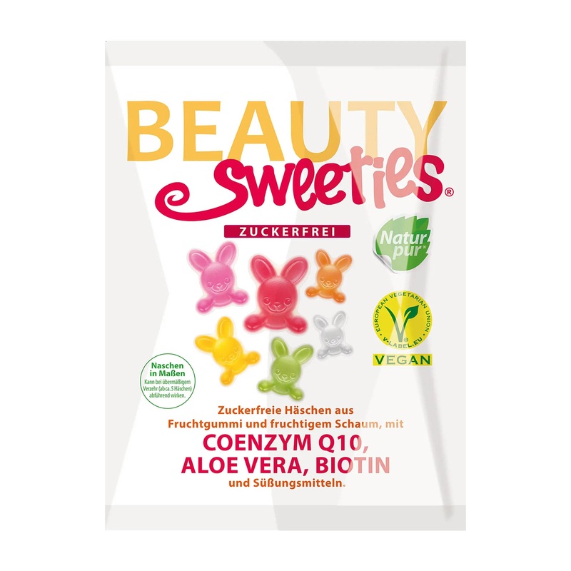 BeautySweeties Sugar-free Bunnies foam sugar & gummi candy, 125 g