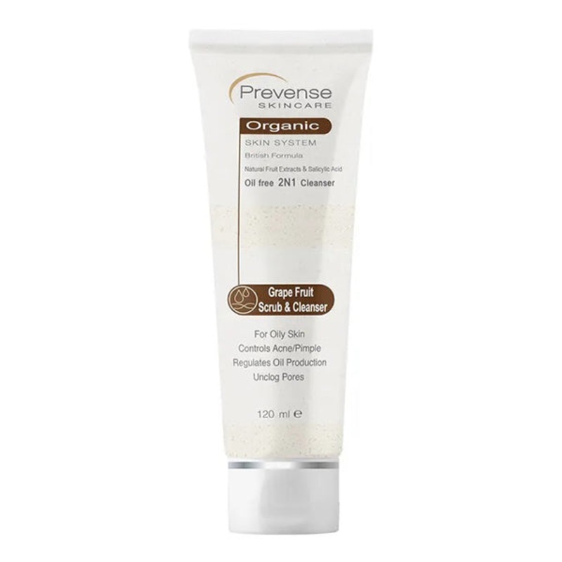 Prevense Grape Fruit Scrub & Cleanser For Oily Skin 120ml