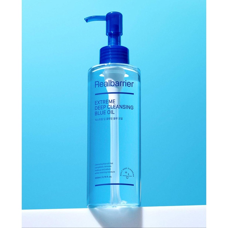 Real Barrier Extreme Deep Cleansing Blue Oil  200ml | Pore-Purifying & Moisture-Preserving Cleansing Oil