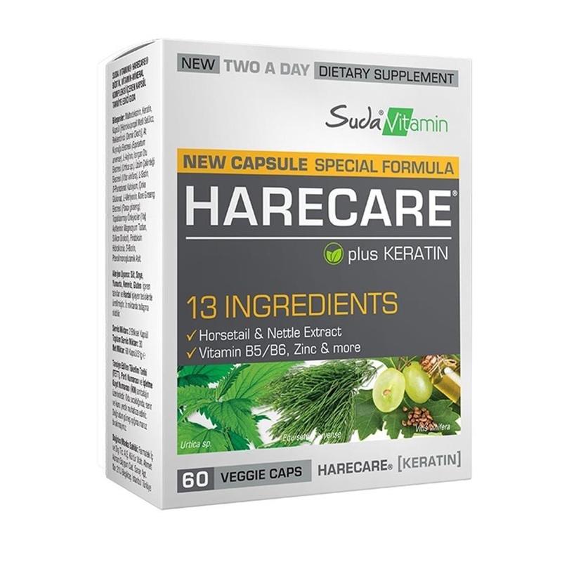 Suda Vitamin Harecare Plus Keratin – Hair Health Supplement with Biotin and Keratin for Women and Men