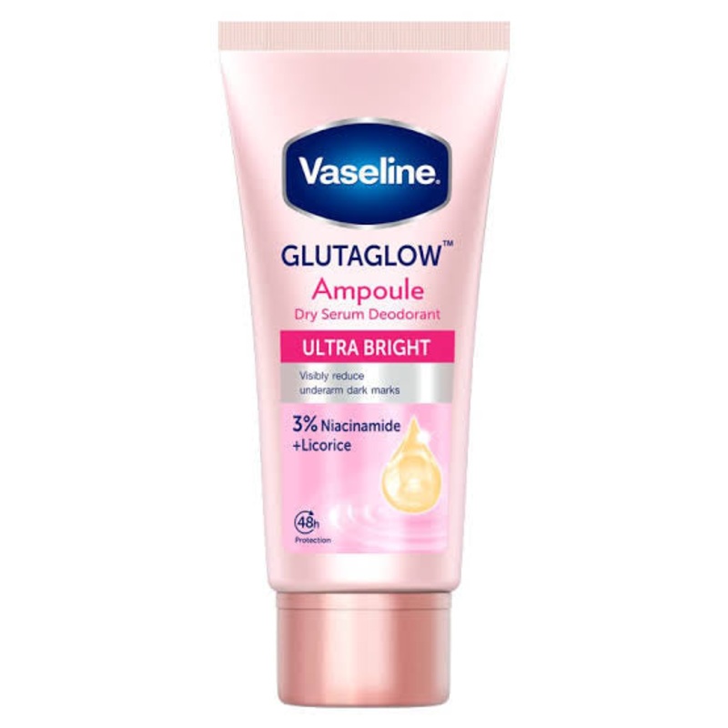 Vaseline Dry Serum GlutaGlow Ampoule Deodorant Ultra Bright 45 Ml.