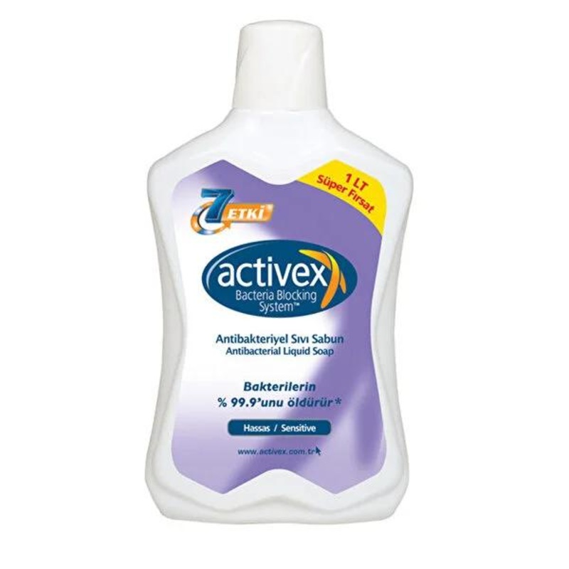 Activex Liquid Hand Soap for Sensitive Skin: Kills 99.9% Bacteria – Gentle, Antibacterial, Hygienic Hand Wash – 1 Liter Refill