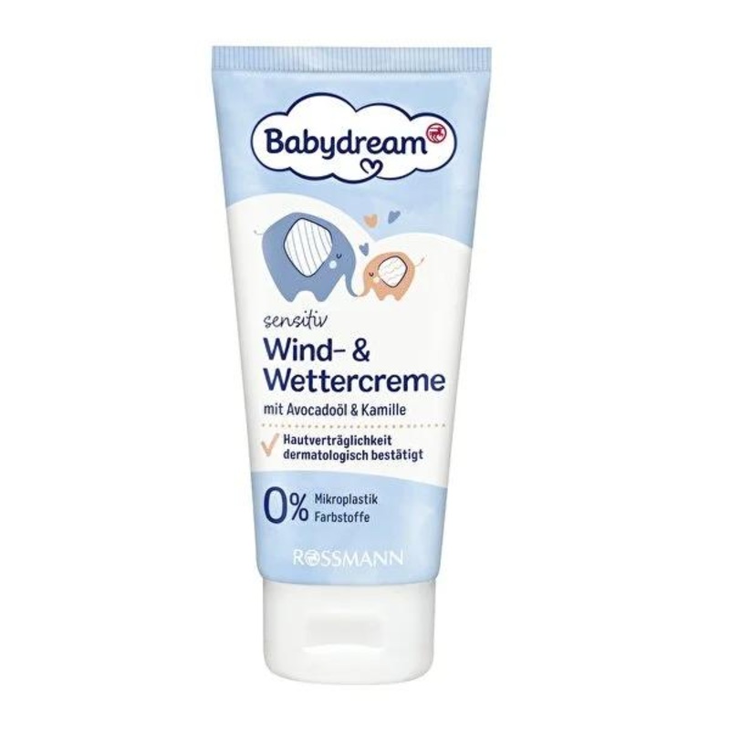 Babydream Baby Protective Cream with Avocado Oil & Chamomile – Natural, Vegan, Dermatologically Tested – 2.54 fl oz