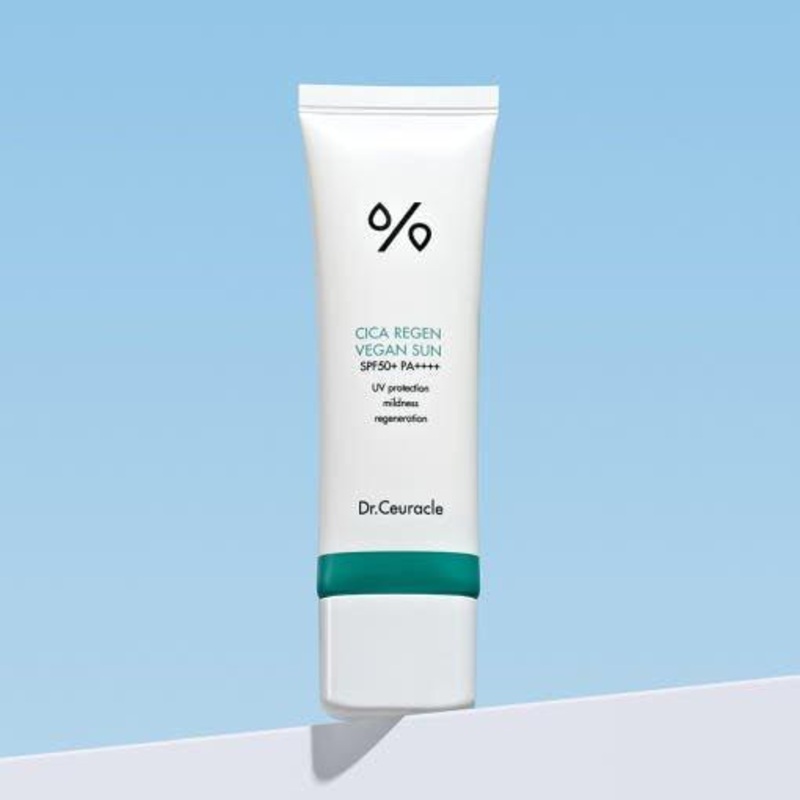 Dr.Ceuracle Cica Regen Vegan Sun SPF50+ PA++++  50ml | Vegan Chemical Sunscreen with Soothing Cica Barrier